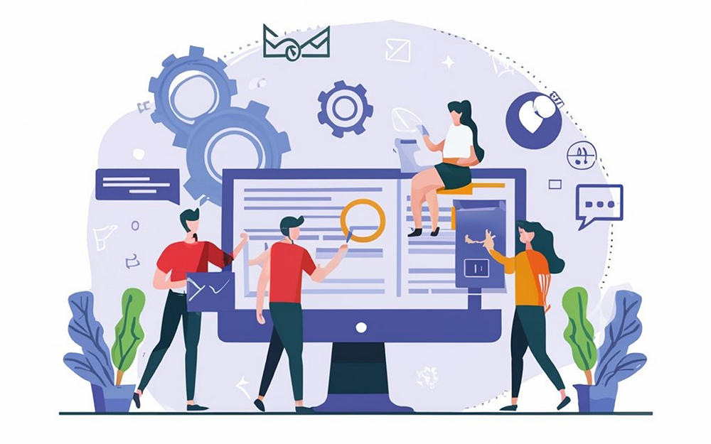 erp enterprise resource planning concept, company productivity a